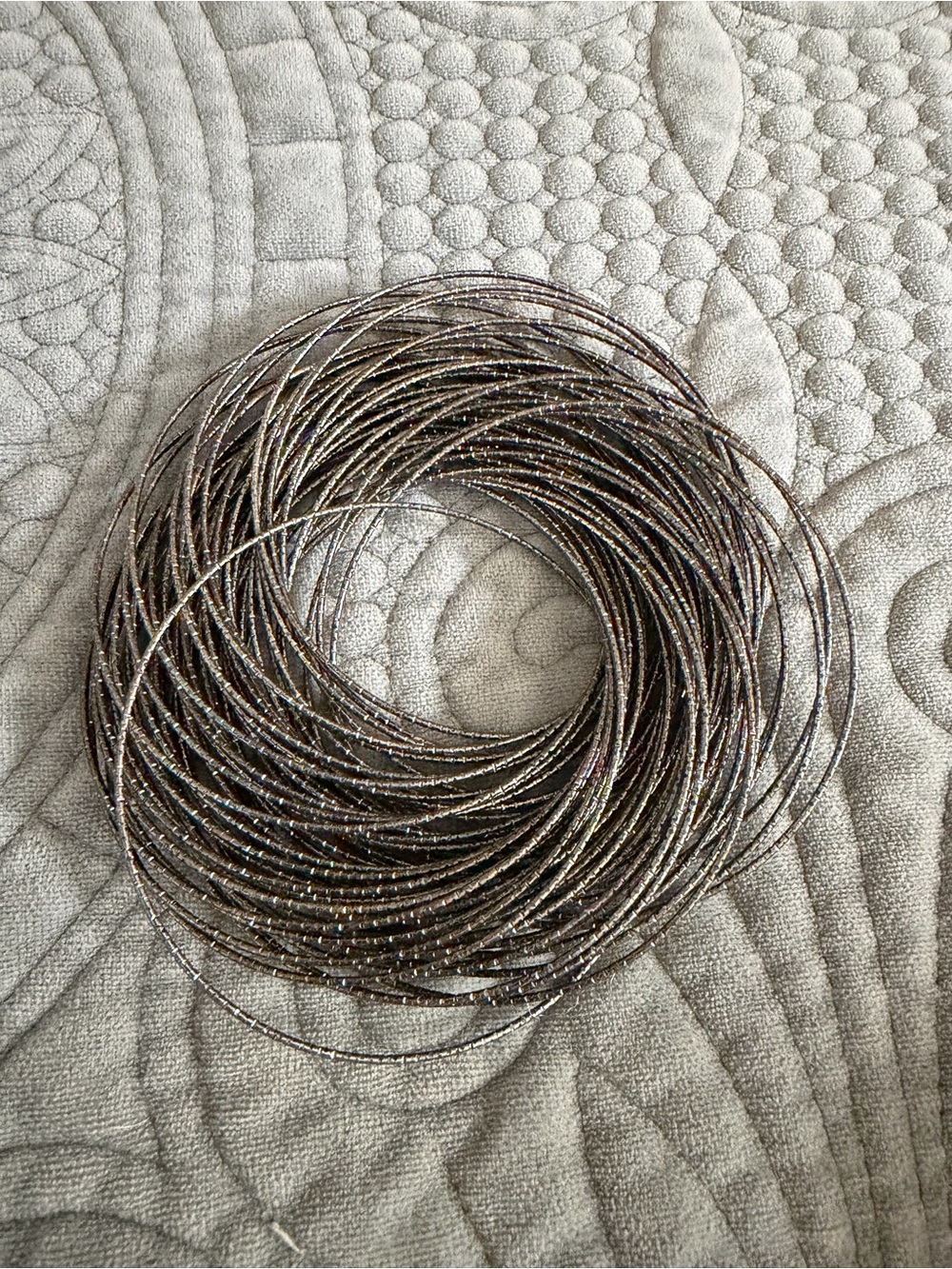 Interlocked Multi Bracelet Stainless steel pewter